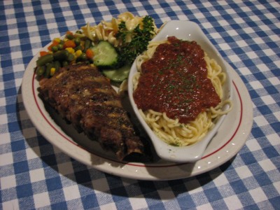 Rodos Moose Jaw Back Ribs with Spaghetti Meat Sauce